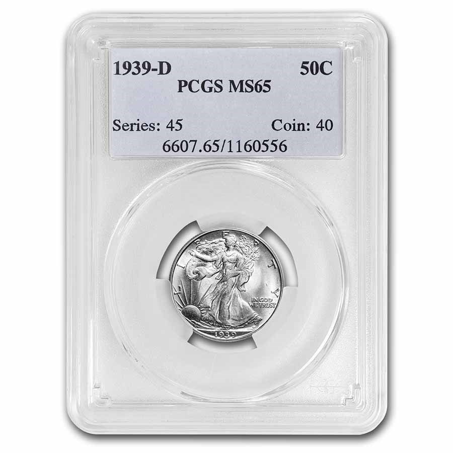 1939-D Walking Liberty Half Dollar MS-65 PCGS
