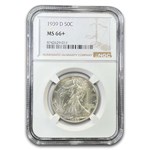 1939-D Walking Liberty Half Dollar MS-66+ NGC