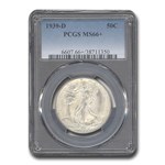 1939-D Walking Liberty Half Dollar MS-66+ PCGS