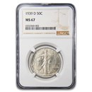 1939-D Walking Liberty Half Dollar MS-67 NGC
