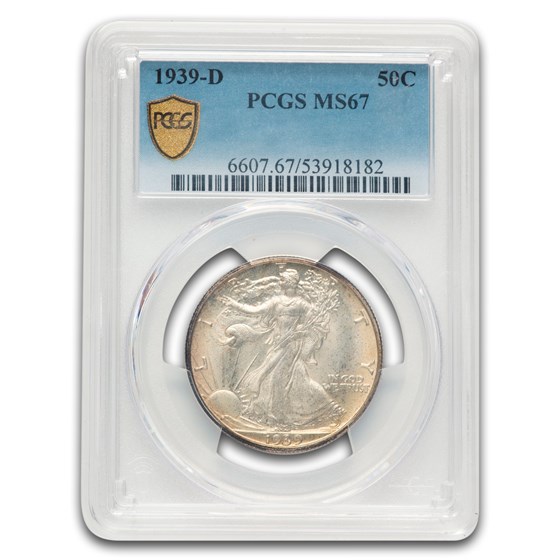 1939-D Walking Liberty Half Dollar MS-67 PCGS