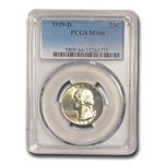 1939-D Washington Quarter MS-66 PCGS