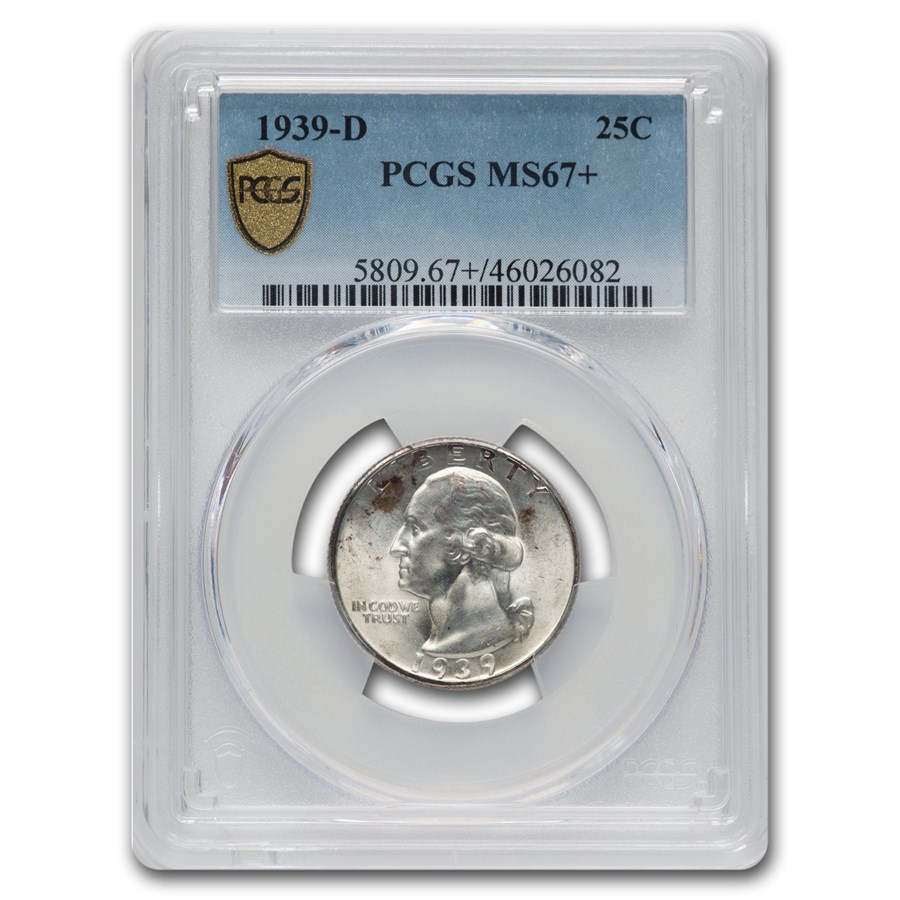 1939-D Washington Quarter MS-67+ PCGS
