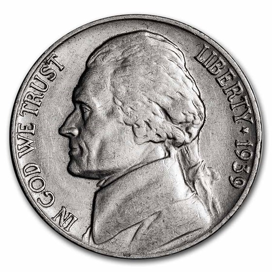1939 Jefferson Nickel Doubled Die Reverse AU 1939 Jefferson Nickel Doubled Die Reverse AU