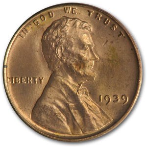 1939 Lincoln Cent BU (Brown) 1939 Lincoln Cent BU (Brown)