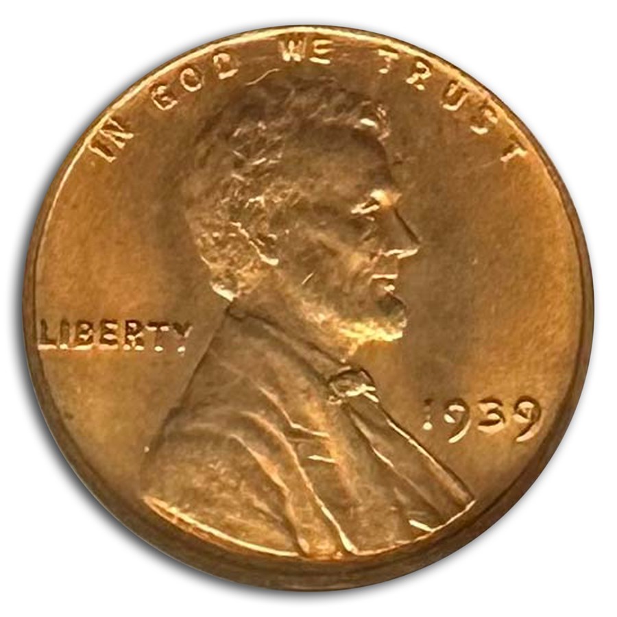 1939 Lincoln Cent MS-67 NGC (Red)