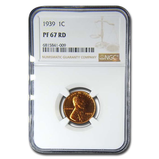 1939 Lincoln Cent PF-67 NGC (Red) 1939 Lincoln Cent PF-67 NGC (Red)