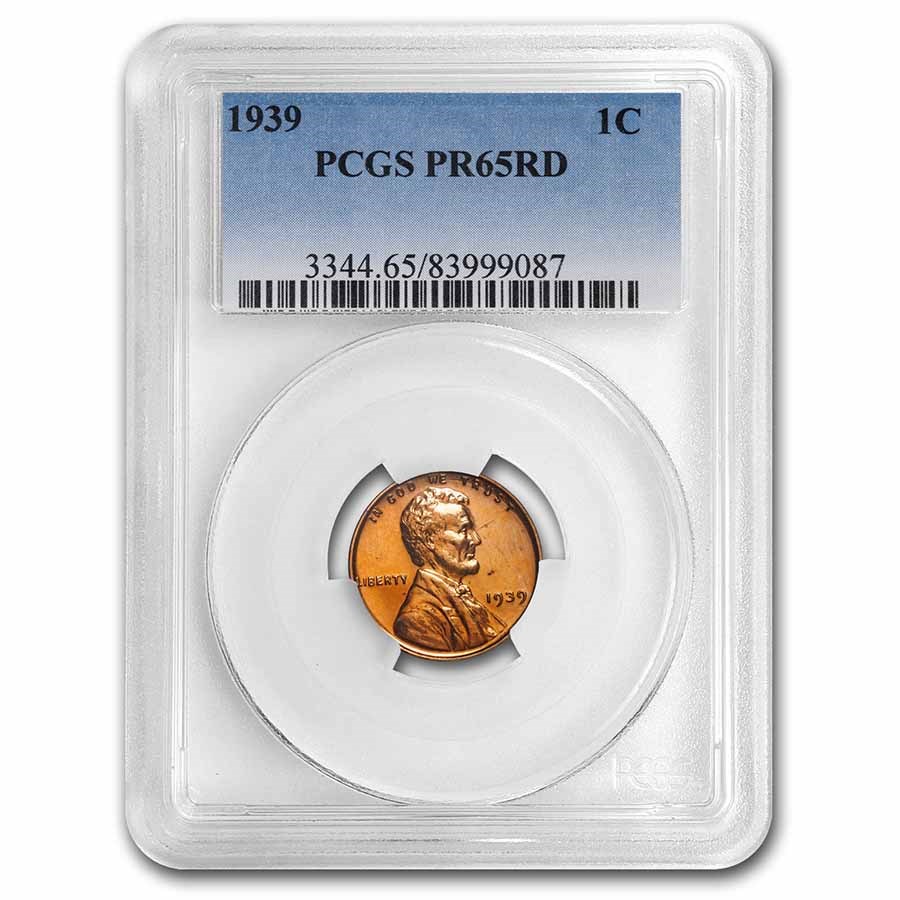 1939 Lincoln Cent PR-65 PCGS (Red)