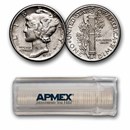 1939 Mercury Dime 50-Coin Roll Avg Circ