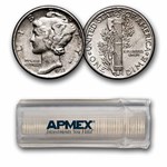 1939 Mercury Dime 50-Coin Roll Avg Circ