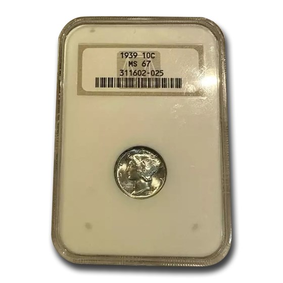 1939 Mercury Dime MS-67 NGC 1939 Mercury Dime MS-67 NGC