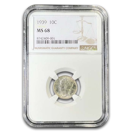 1939 Mercury Dime MS-68 NGC