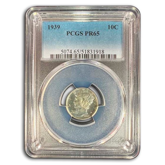 1939 Mercury Dime PR-65 PCGS 1939 Mercury Dime PR-65 PCGS