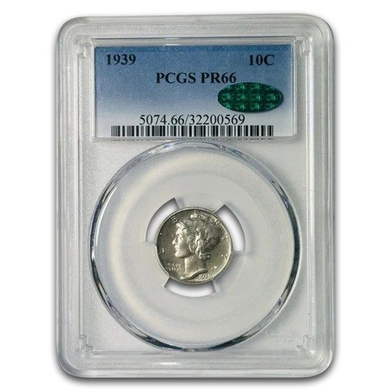 1939 Mercury Dime PR-66 PCGS CAC