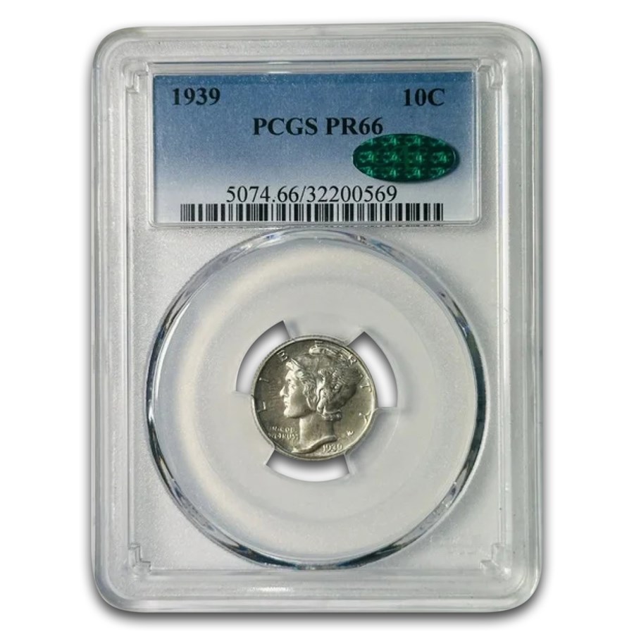 1939 Mercury Dime PR-66 PCGS CAC