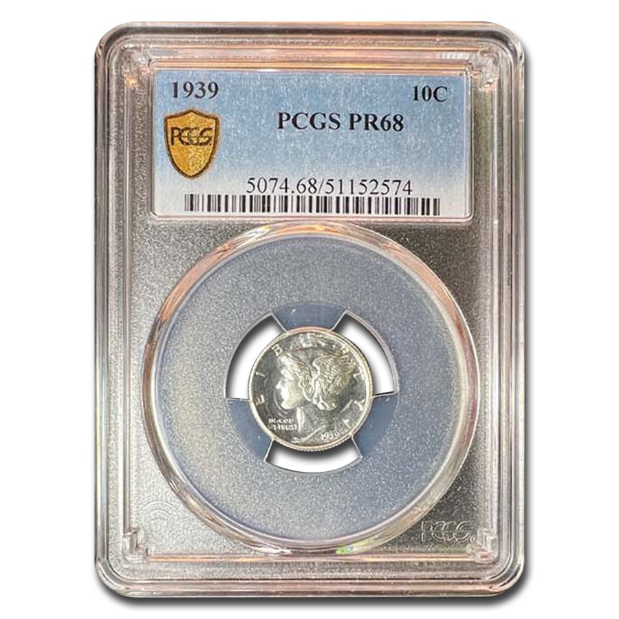 1939 Mercury Dime PR-68 PCGS