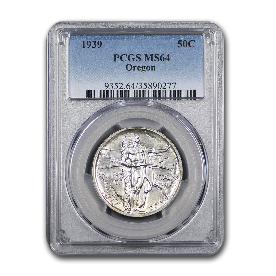 1939 Oregon Commemorative Half Dollar MS-64 PCGS