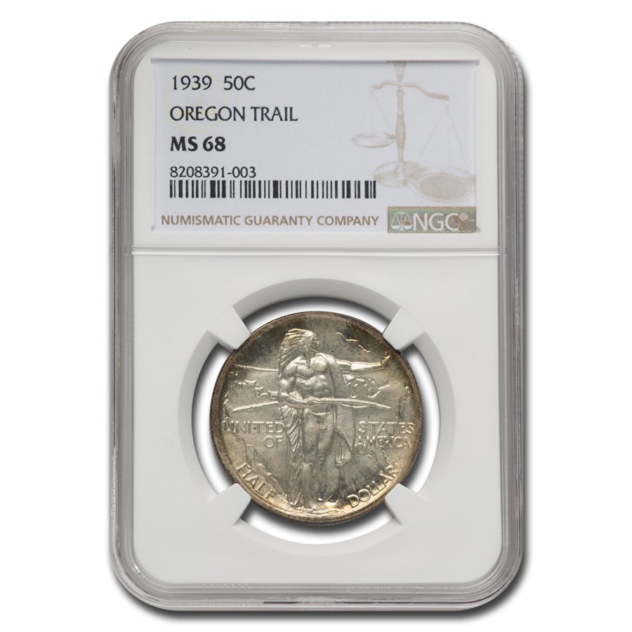 1939 Oregon Trail Commemorative Half Dollar MS-68 NGC