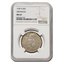 1939-S Arkansas Centennial Commemorative Half Dollar MS-67 NGC 1939-S Arkansas Centennial Commemorative Half Dollar MS-67 NGC