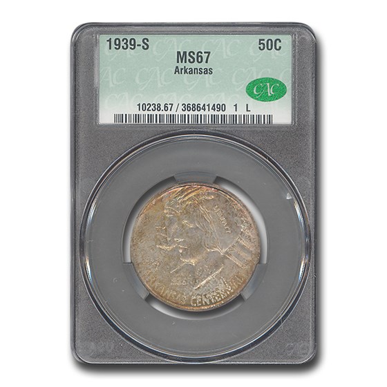 1939-S Arkansas Commemorative MS-67 CACG 1939-S Arkansas Commemorative MS-67 CACG