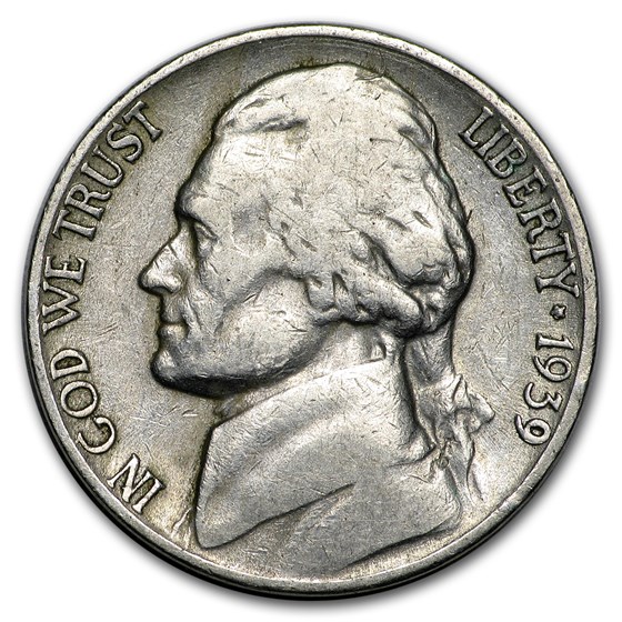 1939-S Jefferson Nickel Avg Circ 1939-S Jefferson Nickel Avg Circ