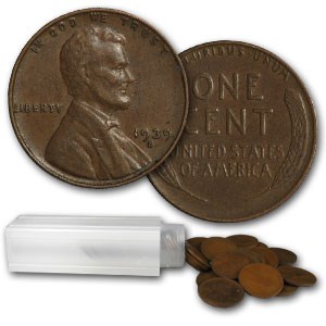 1939-S Lincoln Cent 50-Coin Roll Avg Circ 1939-S Lincoln Cent 50-Coin Roll Avg Circ