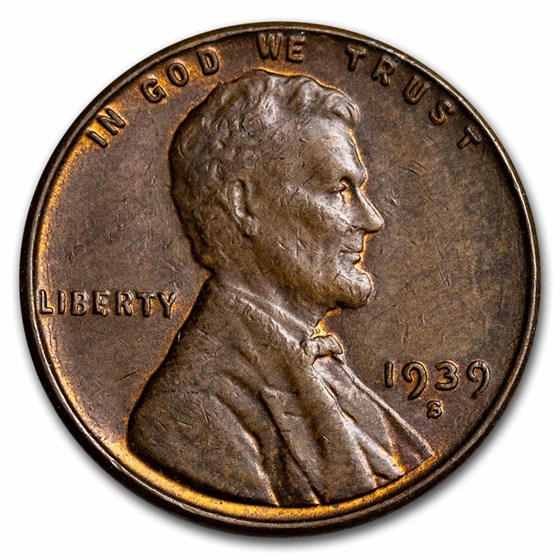 1939-S Lincoln Cent AU 1939-S Lincoln Cent AU
