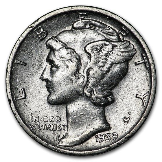 1939-S Mercury Dime AU 1939-S Mercury Dime AU
