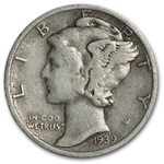 1939-S Mercury Dime Avg Circ
