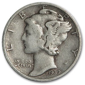 1939-S Mercury Dime Good/VF