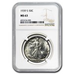 1939-S Walking Liberty Half Dollar MS-63 NGC