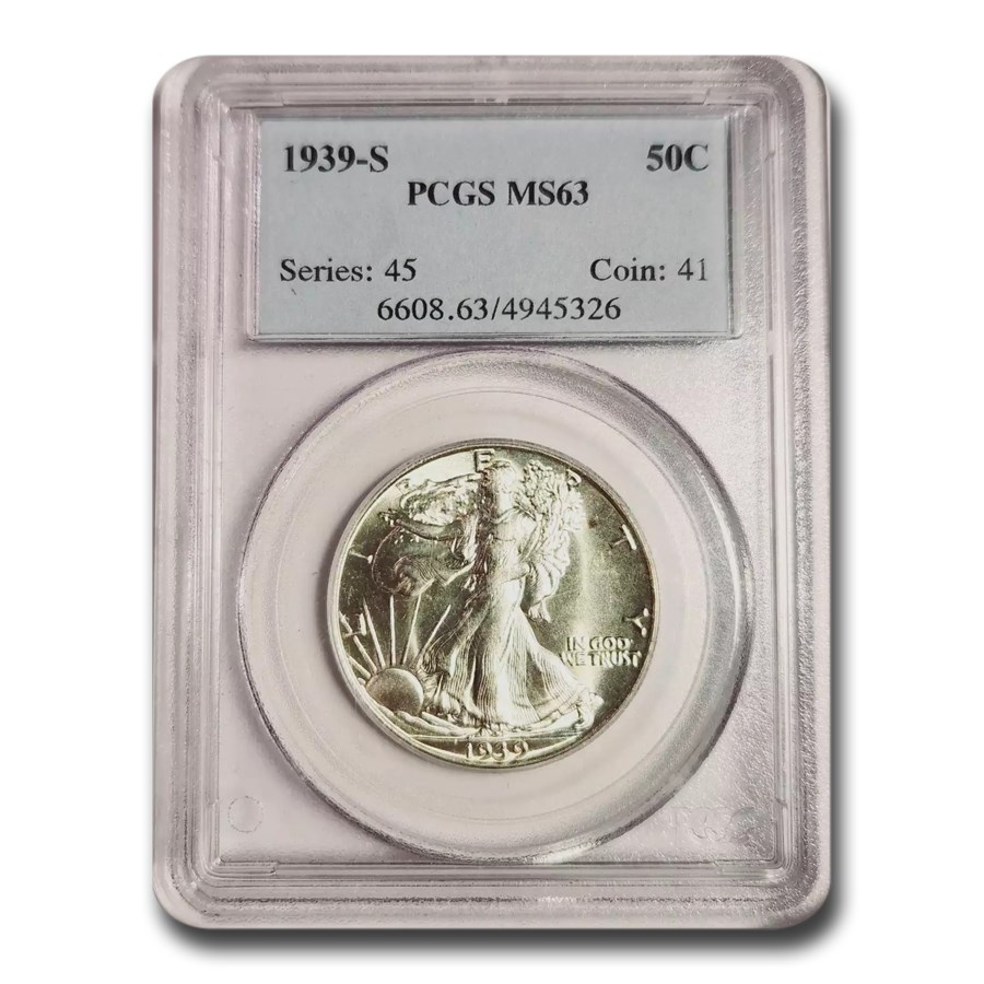 1939-S Walking Liberty Half Dollar MS-63 PCGS