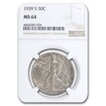 1939-S Walking Liberty Half Dollar MS-64 NGC