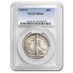 1939-S Walking Liberty Half Dollar MS-64 PCGS