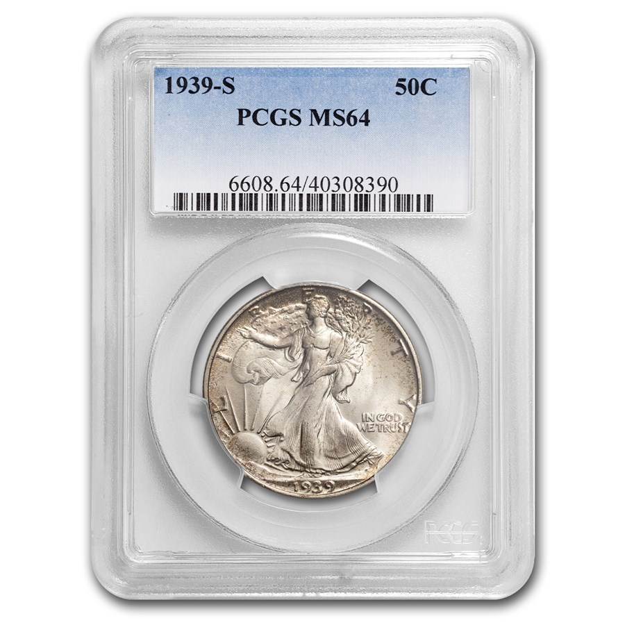1939-S Walking Liberty Half Dollar MS-64 PCGS