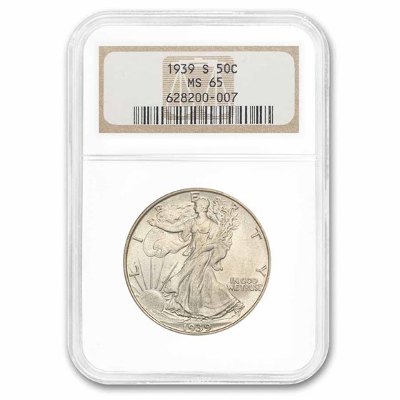 1939-S Walking Liberty Half Dollar MS-65 NGC
