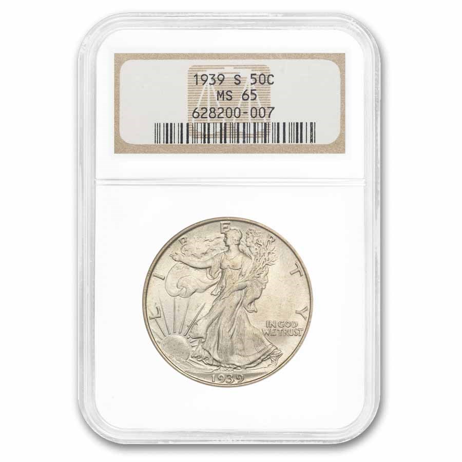1939-S Walking Liberty Half Dollar MS-65 NGC