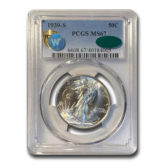 1939-S Walking Liberty Half Dollar MS-67 PCGS (CAC) 1939-S Walking Liberty Half Dollar MS-67 PCGS (CAC)
