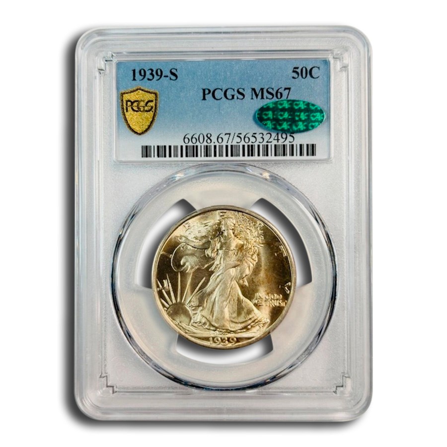 1939-S Walking Liberty Half Dollar MS-67 PCGS (CAC)