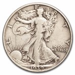 1939-S Walking Liberty Halves 20-Coin Roll Avg Circ