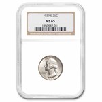 1939-S Washington Quarter MS-65 NGC