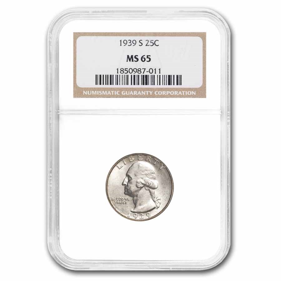 1939-S Washington Quarter MS-65 NGC