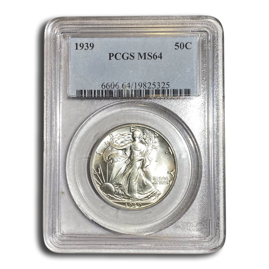 1939 Walking Liberty Half Dollar MS-64 PCGS