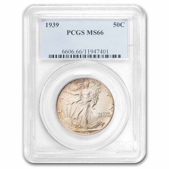 1939 Walking Liberty Half Dollar MS-66 PCGS
