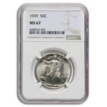 1939 Walking Liberty Half Dollar MS-67 NGC