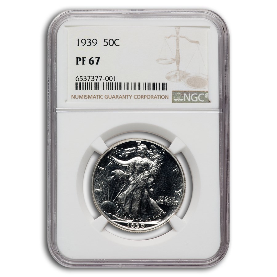 1939 Walking Liberty Half Dollar PF-67 NGC