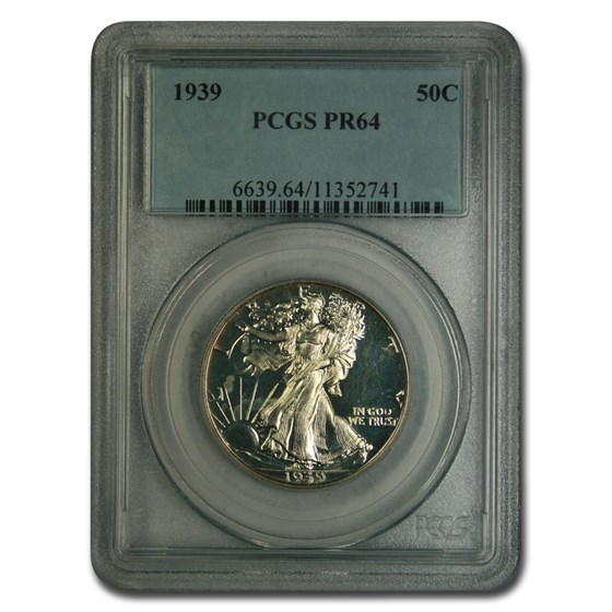 1939 Walking Liberty Half Dollar PR-64 PCGS 1939 Walking Liberty Half Dollar PR-64 PCGS