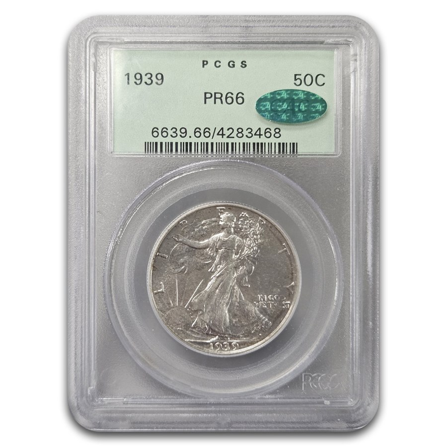 1939 Walking Liberty Half Dollar PR-66 PCGS CAC