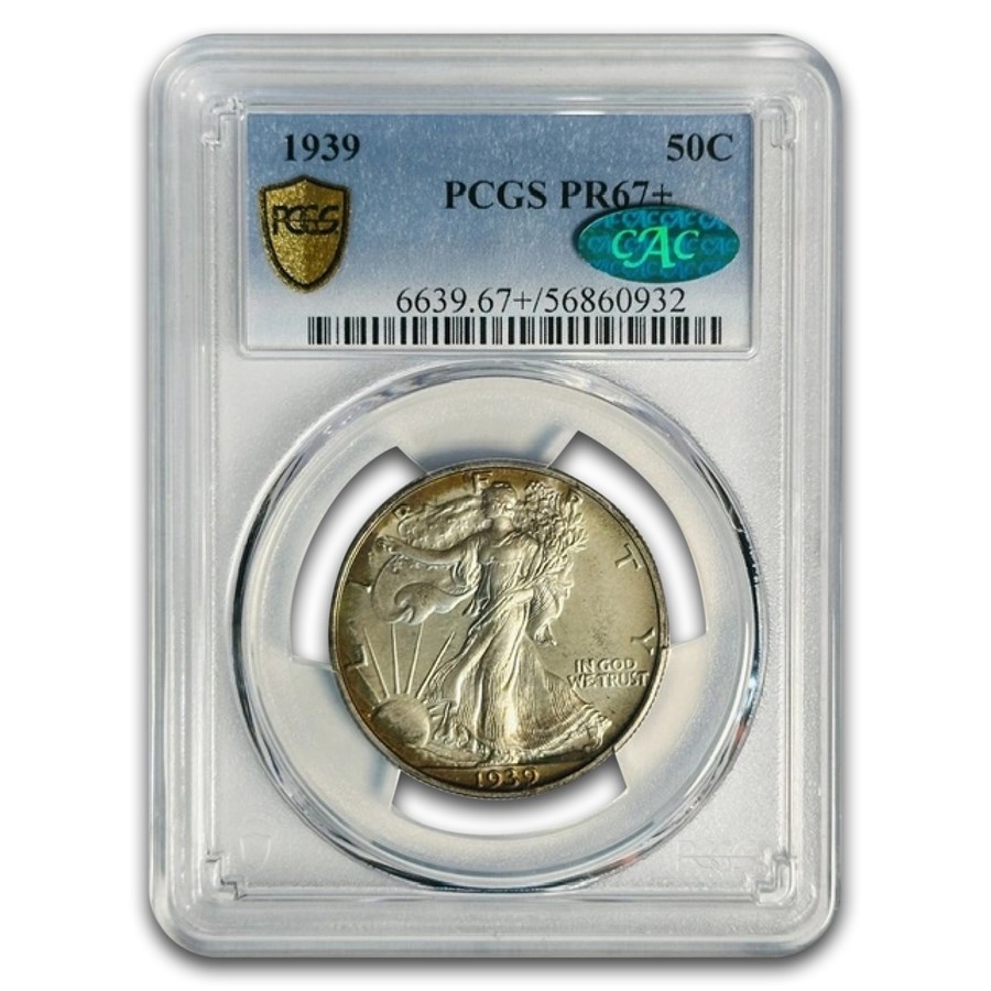 1939 Walking Liberty Half Dollar PR-67+ PCGS CAC