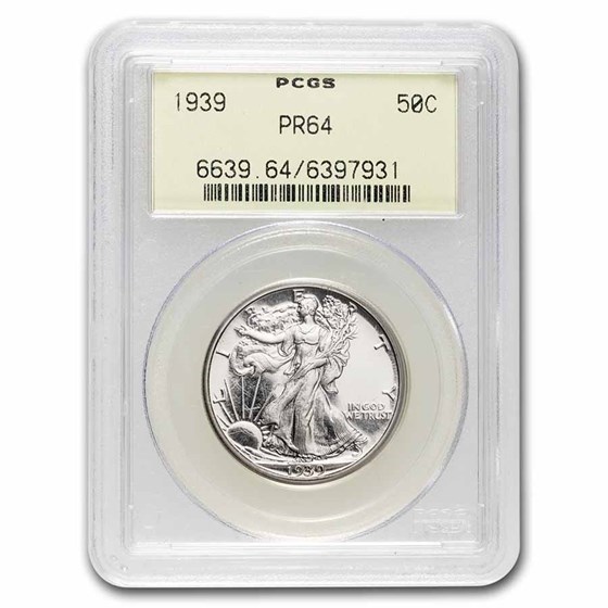 1939 Walking Liberty Half Dollar Proof-64 PCGS 1939 Walking Liberty Half Dollar Proof-64 PCGS